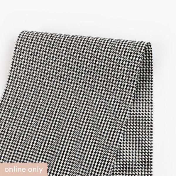 Tiny Houndstooth Wool Suiting - Black/White