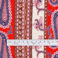 Paisley Stripe Soft Cotton - Red