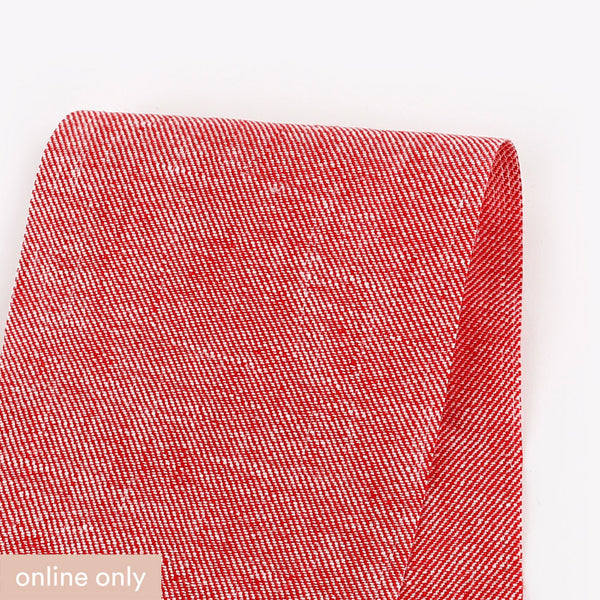 Chambray Twill Linen - Scarlet