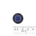 Contrast Rim Poly Button 20mm - Lavender / Smoke