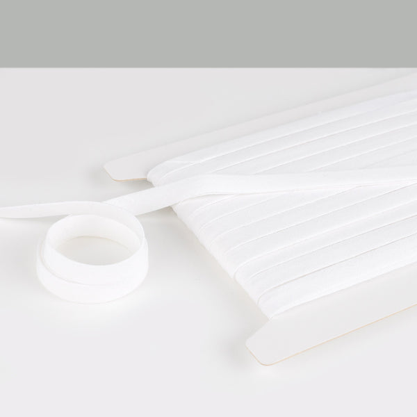 Organic Linen Bias Binding - White
