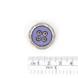 Metal / Poly Pie Button 24mm - Lavender / Silver