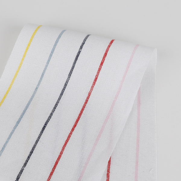 Fine Stripe Linen - Rainbow