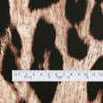 Leopard Print Poly Satin - Brown