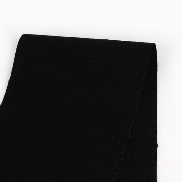 Silk Slubbed Cotton Twill - Black