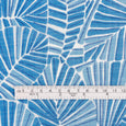 Leaf Stripe Jumble Cotton Muslin - Blue