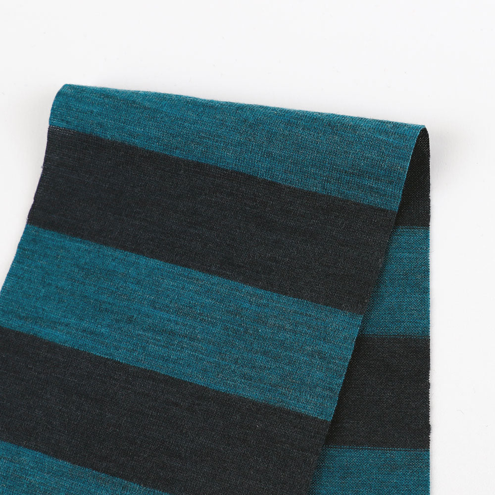 Bold Stripe Merino Jersey - Deep Sea