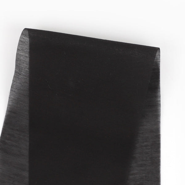 Narrow Cotton / Silk Voile - Black