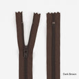Dress Zips - 18cm - Dark Brown