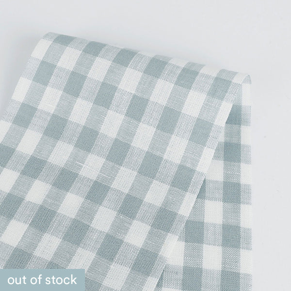 Gingham Linen - Duck Egg