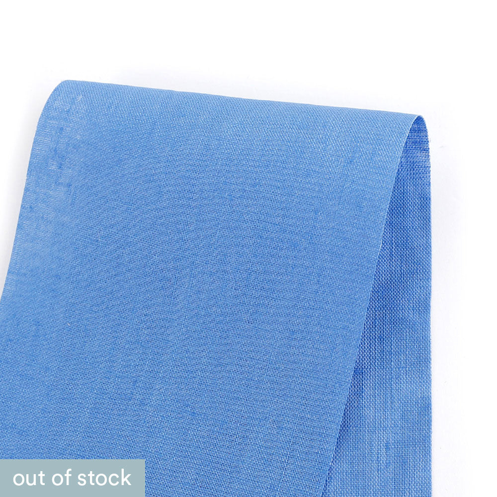 Linen fabric blue cornflower, Natural fabric by the yard or meter, Washed  softened flax fabrics