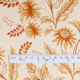 Harvest Blooms Silk Satin - Sepia