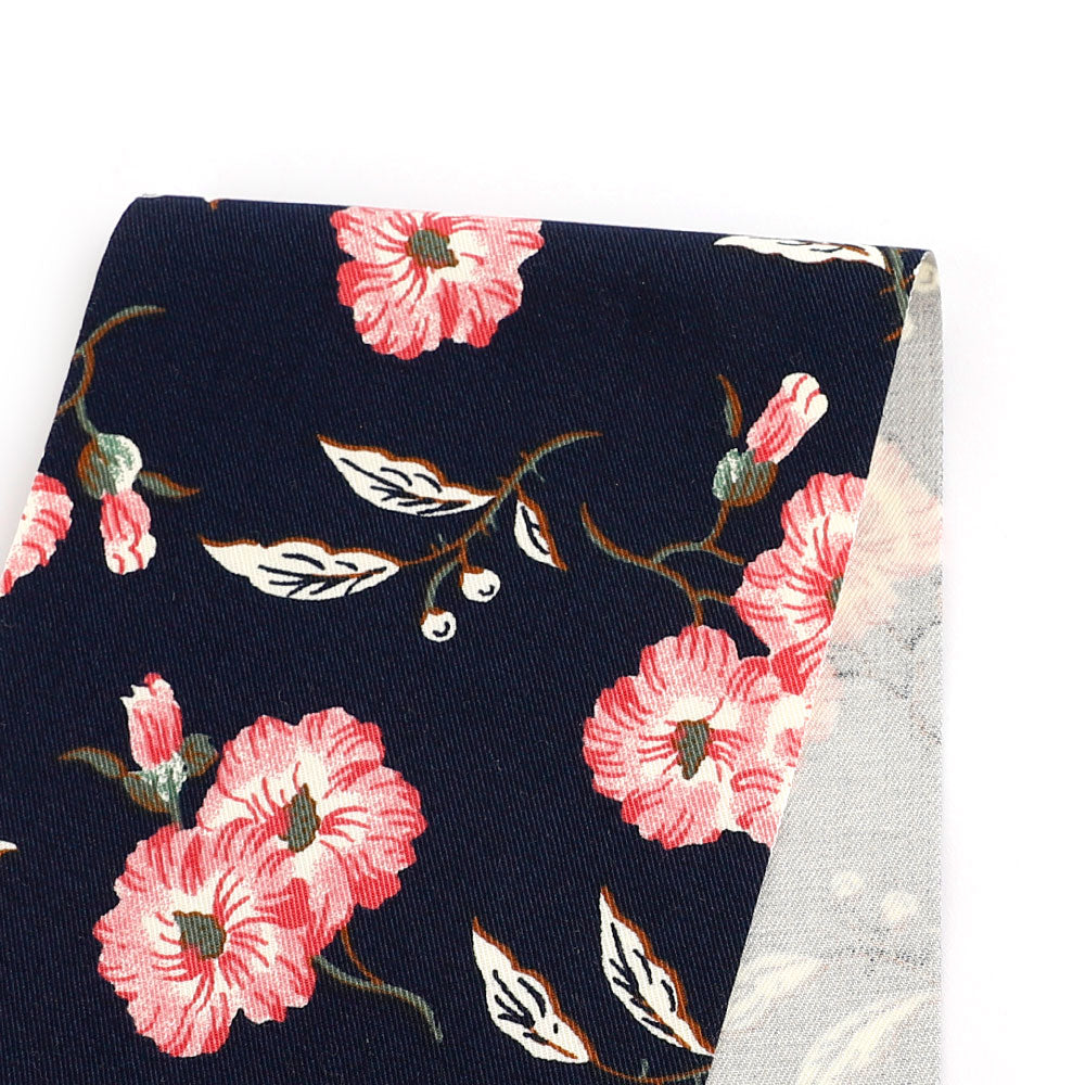 Hibiscus Cotton - Dark Navy