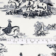 19th Century Scene Linen - Ivory / Slate