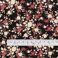 Red Shadow Floral Viscose Crepe - Black