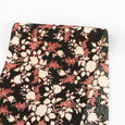 Red Shadow Floral Viscose Crepe - Black