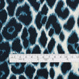 Leopard Poly Crepe - Blue