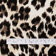 Leopard Wool / Silk Suiting - Cream