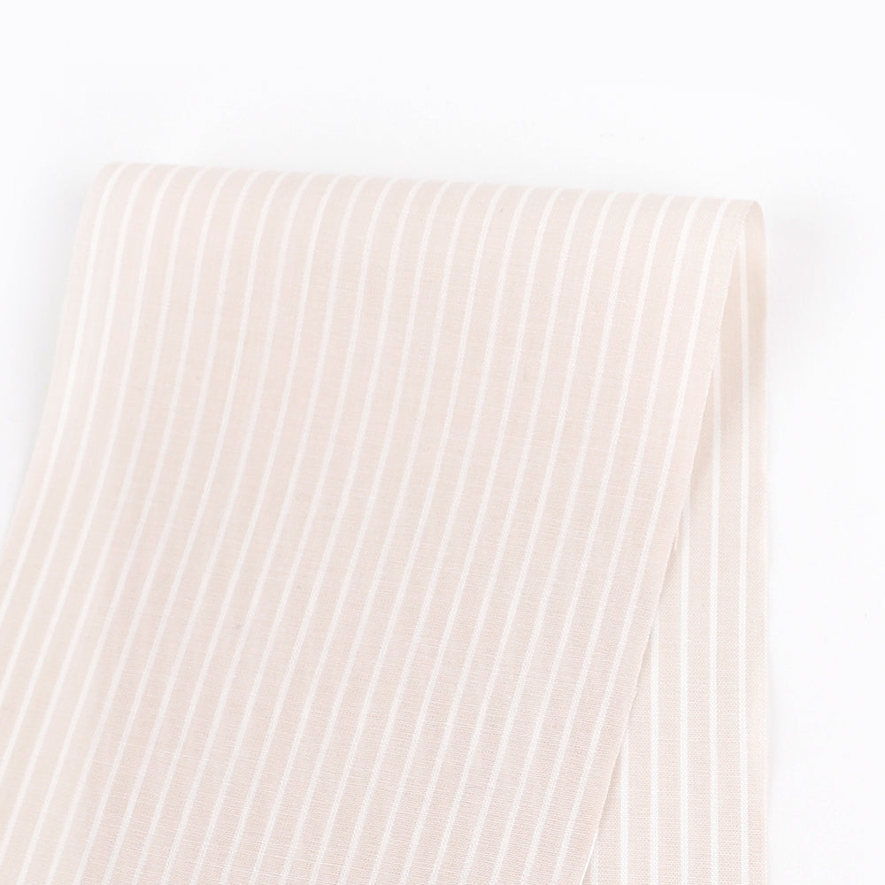 Lightweight Stripe Lyocell / Cotton - Ecru