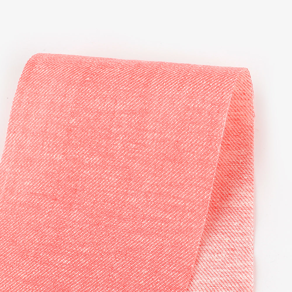 Linen / Cotton Chambray Twill - Strawberry