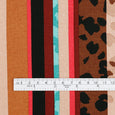 Leopard Multi Stripe Linen / Viscose - Pink
