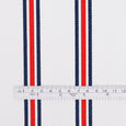 Nautical Stripe Heavyweight Cotton Drill - White