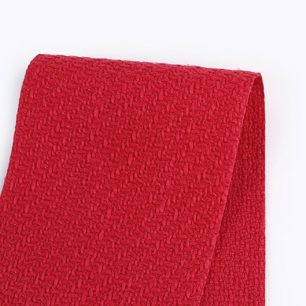 Cotton / Poly Shimmer Tweed - Bright Raspberry