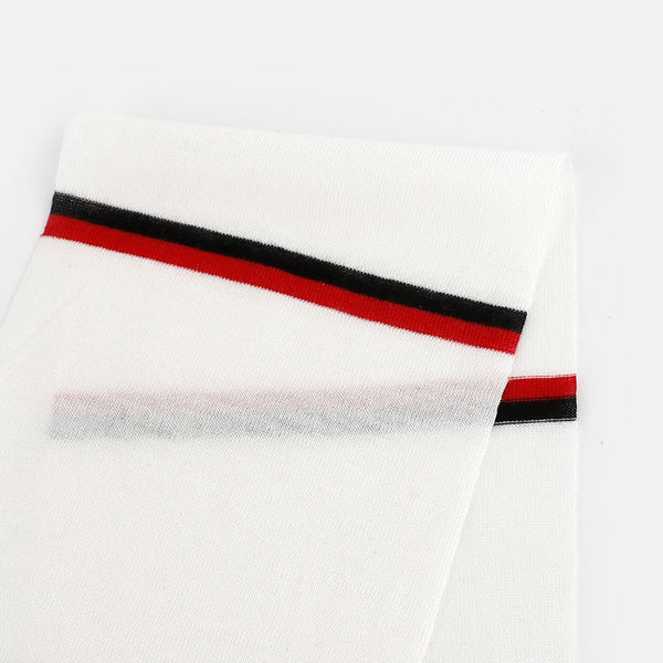 Double Stripe Tencel Jersey - White Mix
