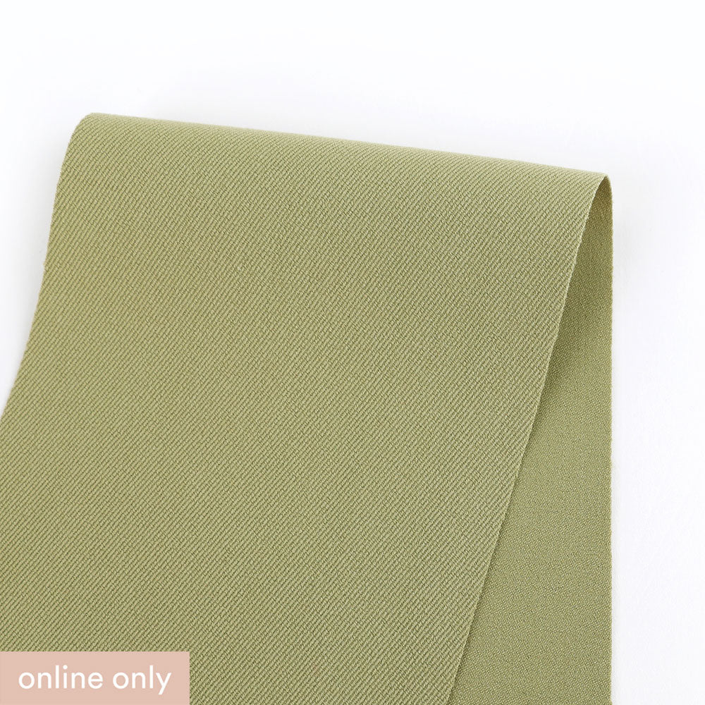 Stretch Poly Twill Suiting - Matcha