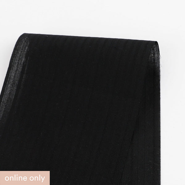 Woven Stripe Shirting - Black