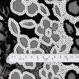 Sheer Flower Sequinned Tulle - Black / White