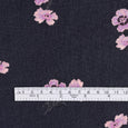 Scattered Pansy Georgette - Midnight
