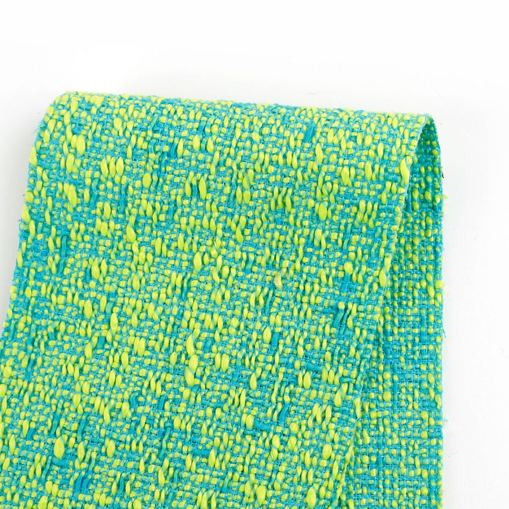 Slubby Poly Tweed - Sour Lime