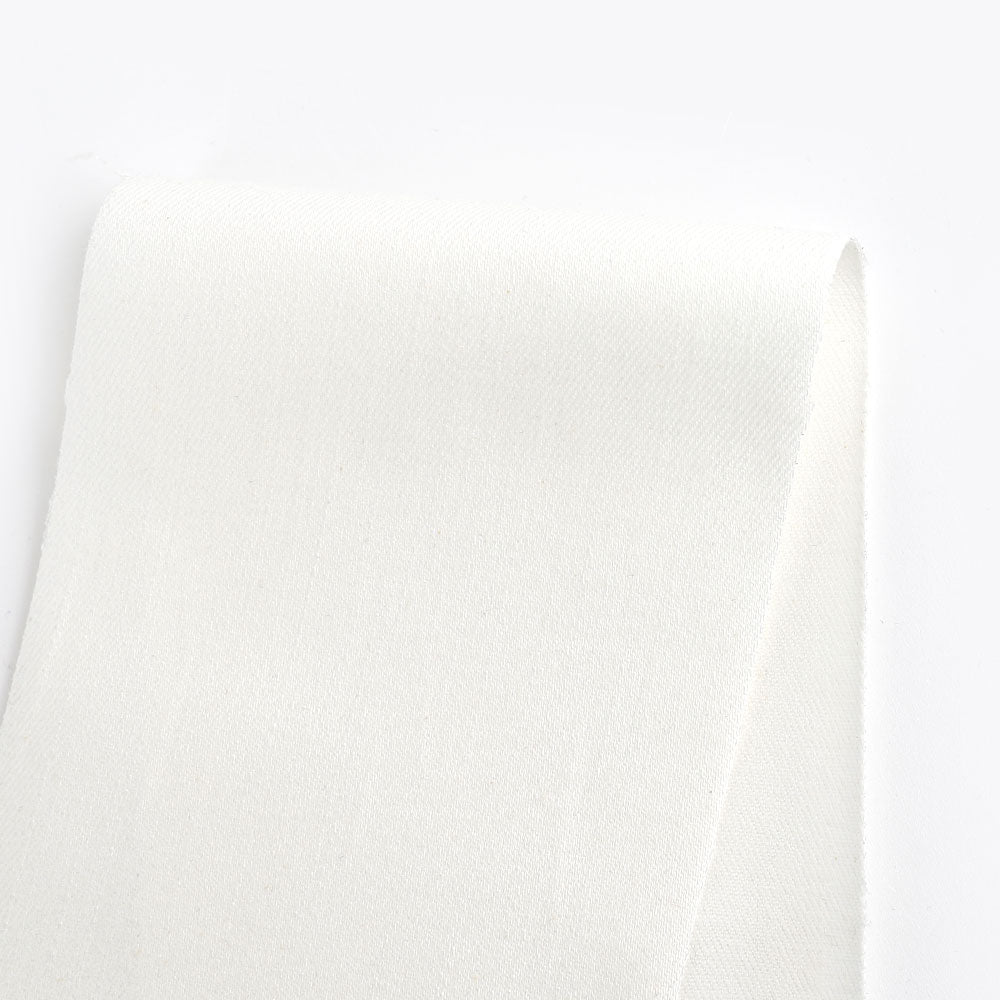 Slubby Stretch Cotton Twill - Ivory