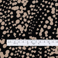 Confetti Wave Viscose Crepe - Black / Taupe