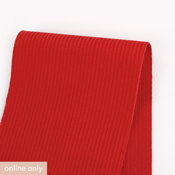 Stretch Cotton Corduroy - Primary Red