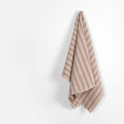 Stretch Linen Blend Twill Stripe - Choc Strawberry