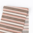 Stretch Linen Blend Twill Stripe - Choc Strawberry