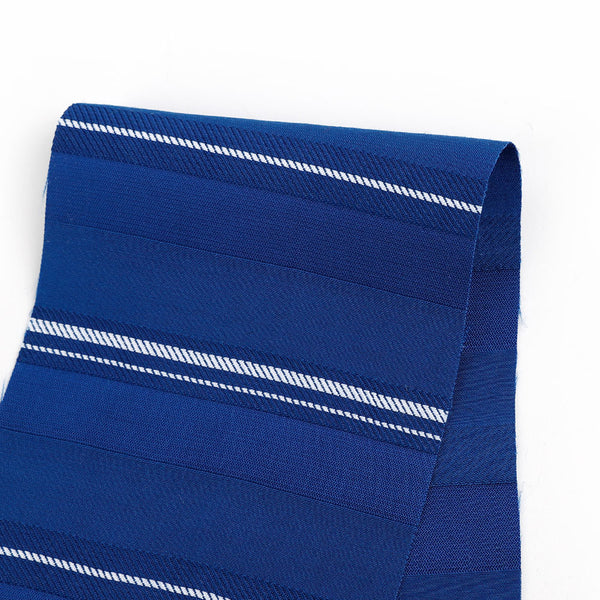 Twill Weft Stripe Viscose / Poly - Sapphire