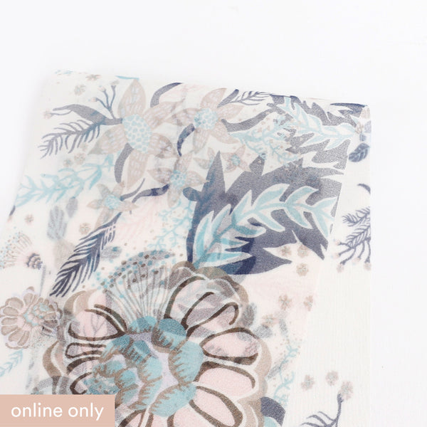 Liberty Chelsea Georgette - Aquatic Bloom / X