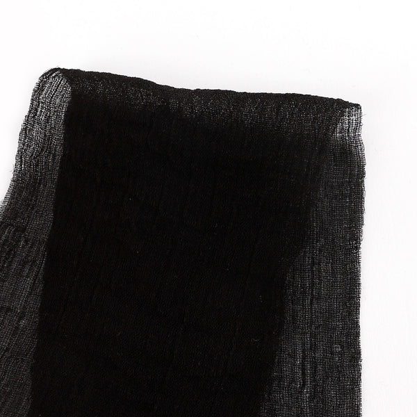 Crinkle Gauze - Black