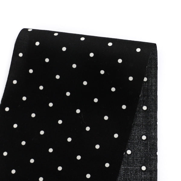 Small Polka Dot Cotton Sateen - Black