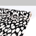 Cheetah Print Stretch Cotton Sateen - Black / White