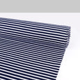 Reversible Stripe Ponte Knit - Navy