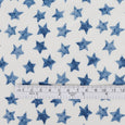 Star Stamp Viscose Crepe - Blue