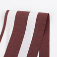 Bold Stripe Cotton Shirting - White / Wine