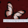 Butterfly Viscose Georgette - Wine