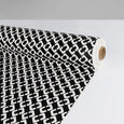 Chain Print Linen / Cotton Canvas - Black