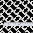 Chain Print Linen / Cotton Canvas - Black