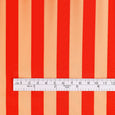 Circus Stripe Viscose Satin - Chilli / Apricot